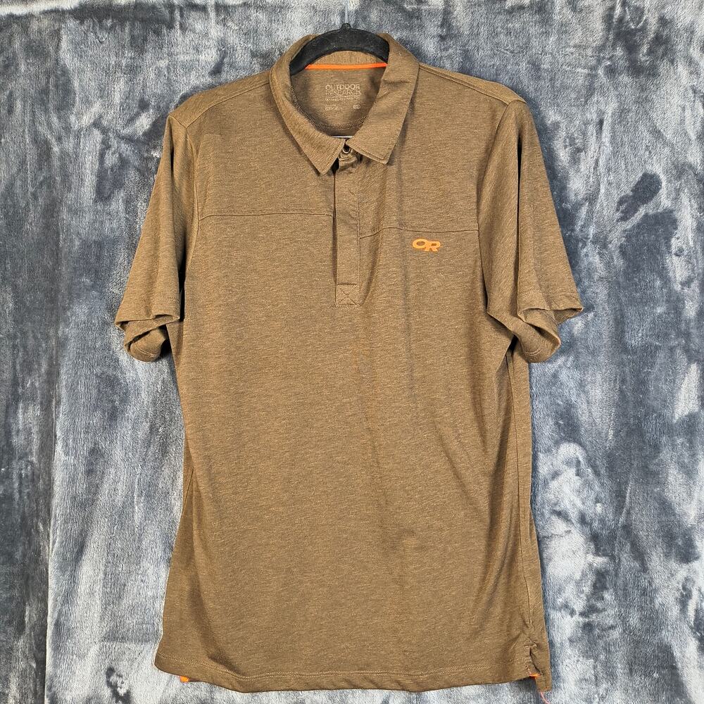 Outdoor Research Brown Hike Camp Gorpcore Short Sleeve Shirt Men's Medium